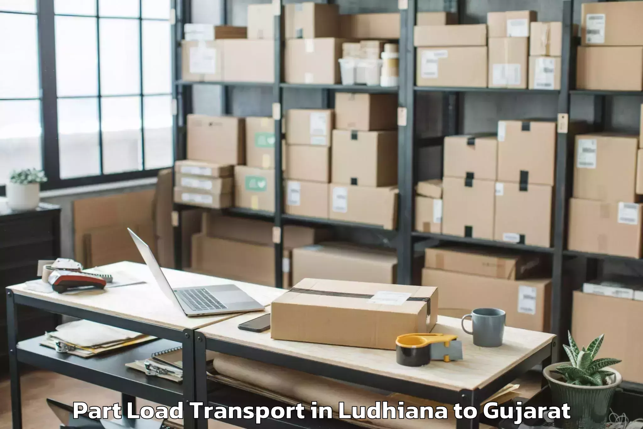 Get Ludhiana to Gujarat University Ahmedabad Part Load Transport